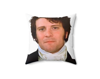 Pride and Prejudice Gift Idea Mr Darcy Cushion Cover Pillow Waiting For My Mr Darcy Gift for Book Lovers Jane Austen Gift