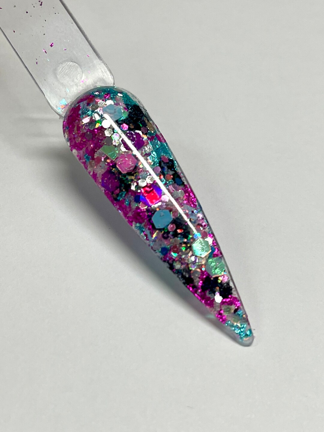 Flirty Nail Dip. Glitter and Foil Nail Dip. Glitter Foil Dip. Special