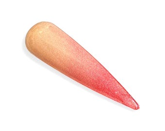Sunset Sorbet thermal dip. Yellow to coral Thermal nail dip. Yellow thermal nail dip. Thermal dip.  thermal dip.