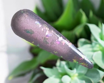 Blushing Dolphin. Pink to gray Thermal dip. Thermal nail dip. Glitter thermal. Thermal flake
