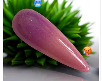 Tropical Oasis. Coral to purple nail dip. Coral Thermal dip. Thermal shimmer dip. Purple thermal nail dip. thermal dip.