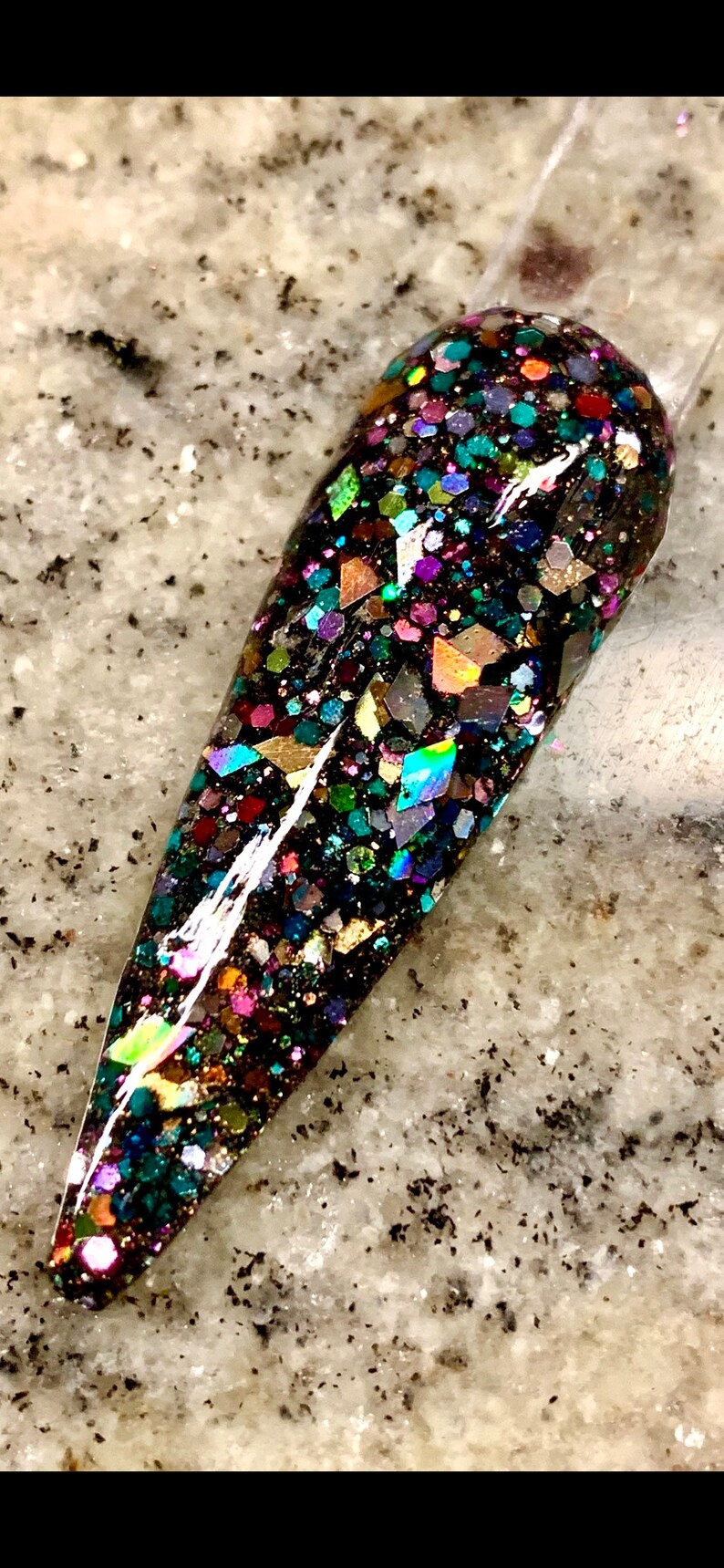 Black glitter nail dip. Black nail dip. Glitter nail dip. Dark Etsy