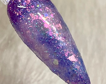 Fairy Wings thermal dip. Thermal nail dip. triple thermal nail dip. Thermal glitter dip. purple to blue thermal dip.