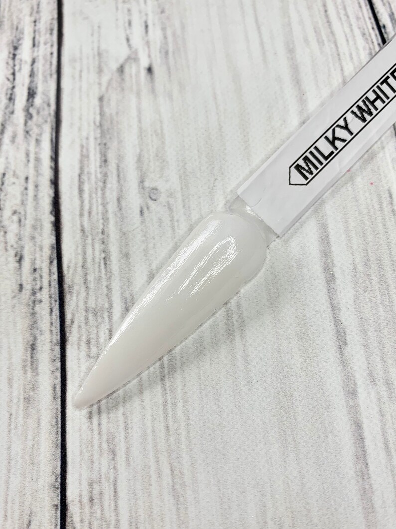 Milky white nail dip. Milky nail dip. Milky nail powder. White Etsy