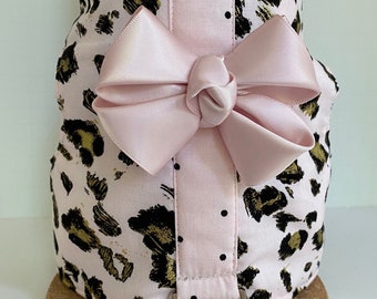 Pink Leopard Dog Harness
