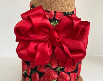 Strawberry dog harness