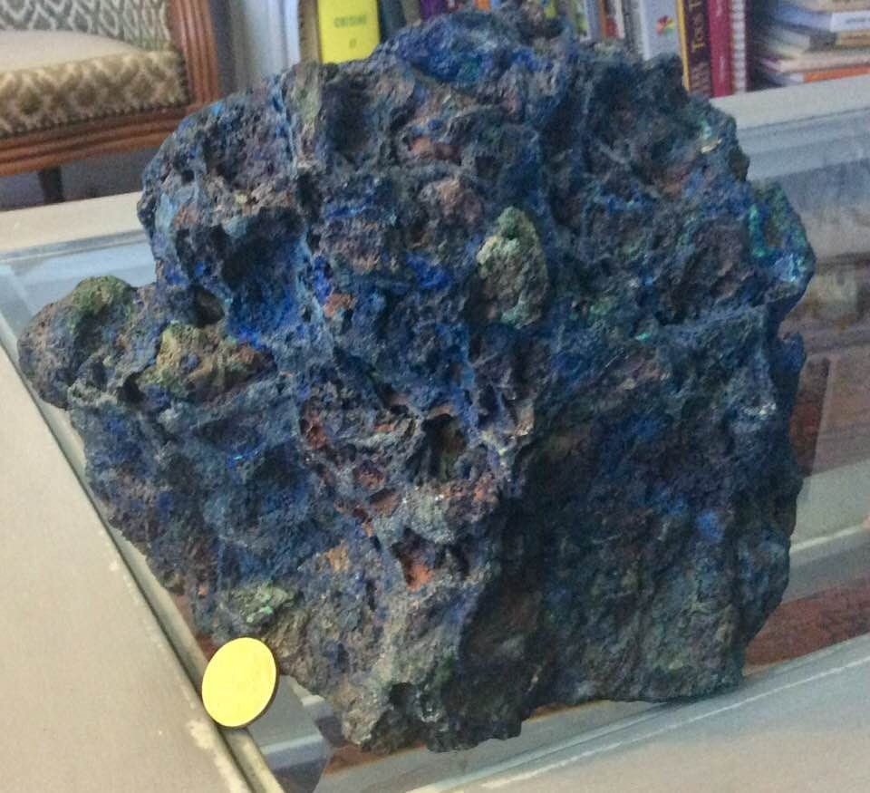 Unique et Rare Pierre Brute en Azurite Malachite de 4, 8 Kilos Du Congo