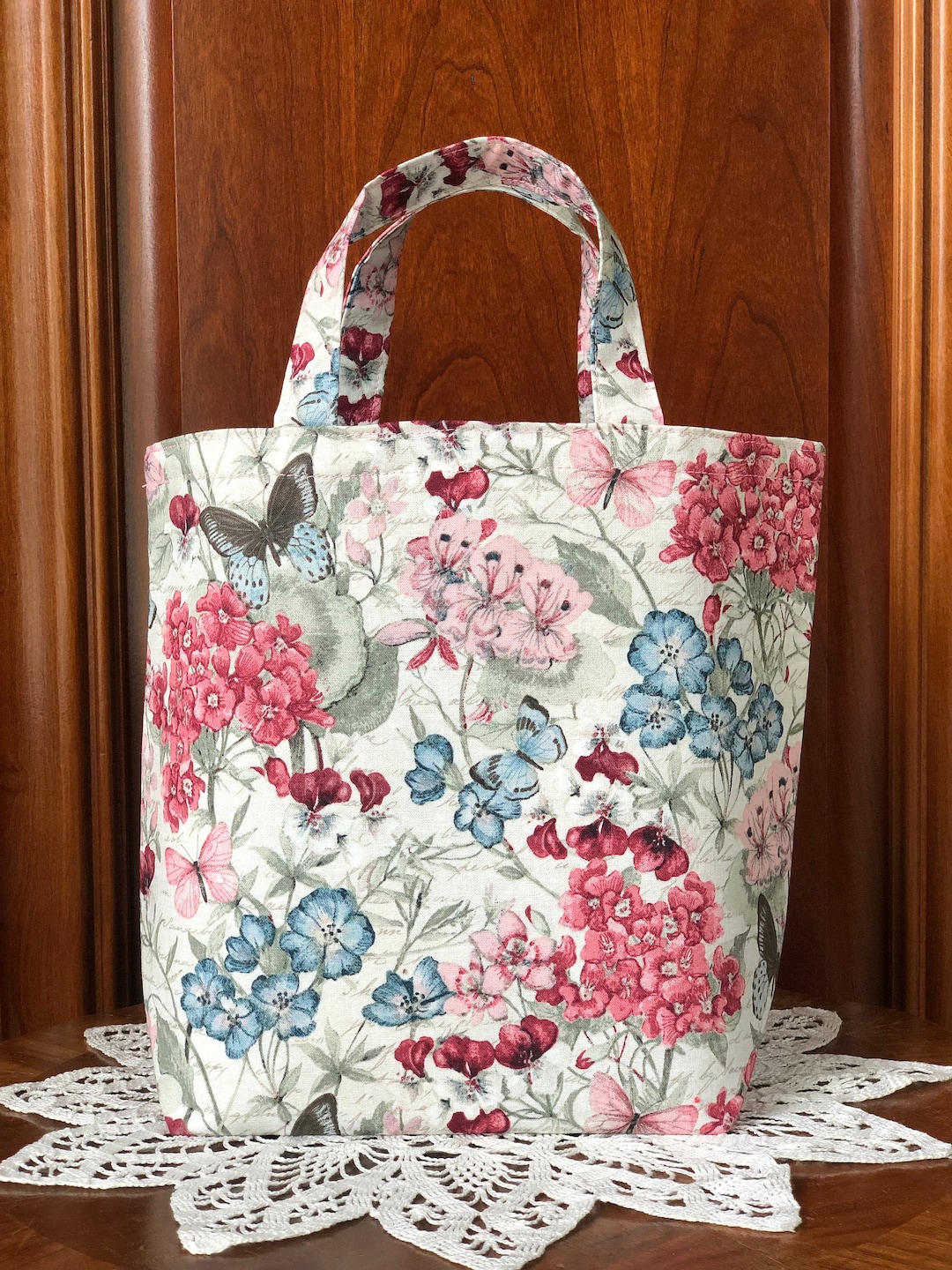 Small Cloth Tote Bag With Handles for Gifts Snacks or Craft Etsy
