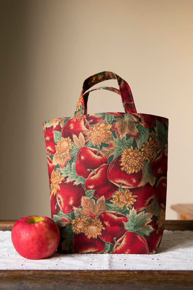 Fall Fabric Gift Bag/Tote Bag/Loot Bag/Craft Bag Handmade Etsy