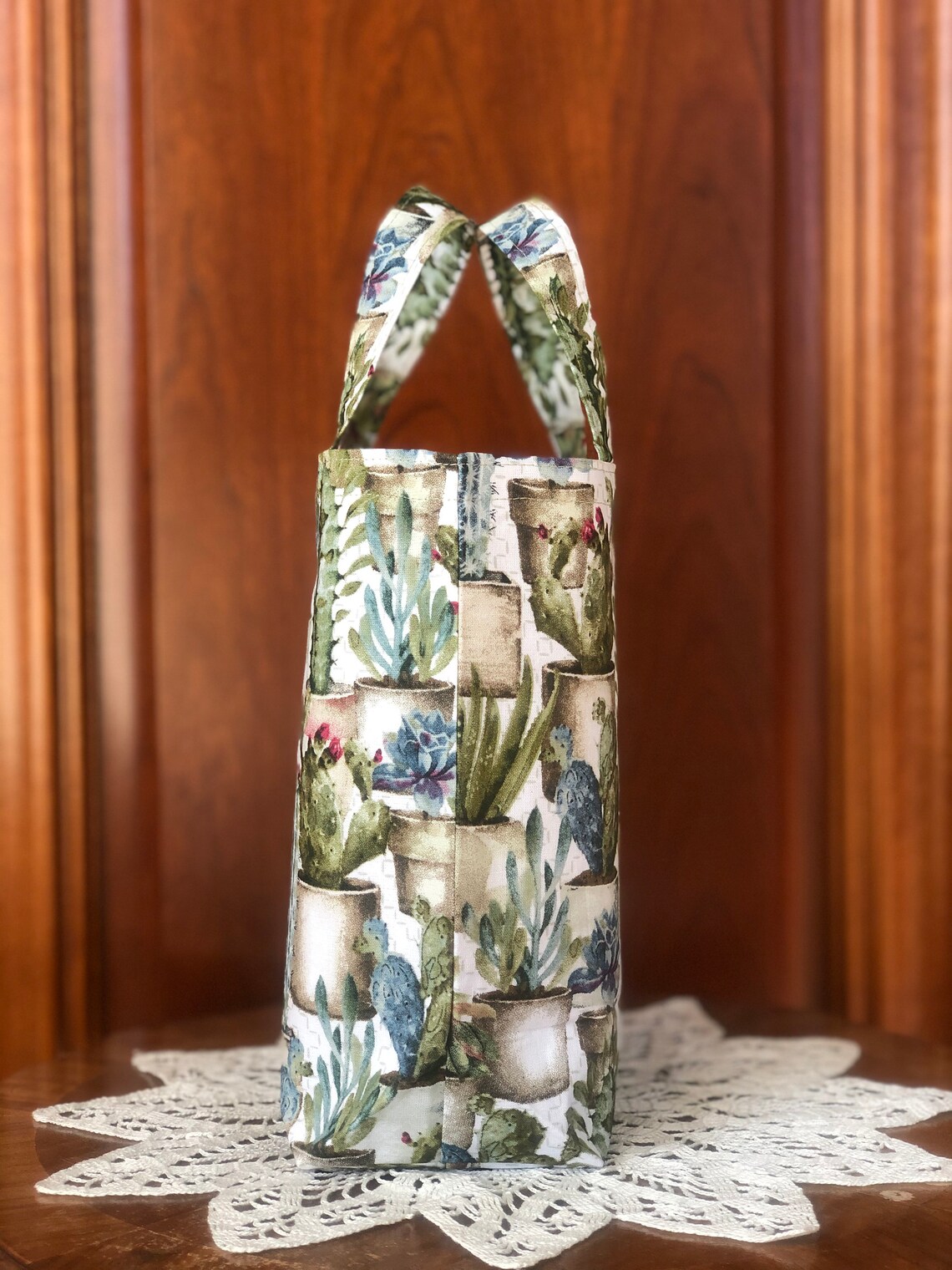 Fabric Cactus Gift Bag with Handles Small Tote for Snacks Etsy