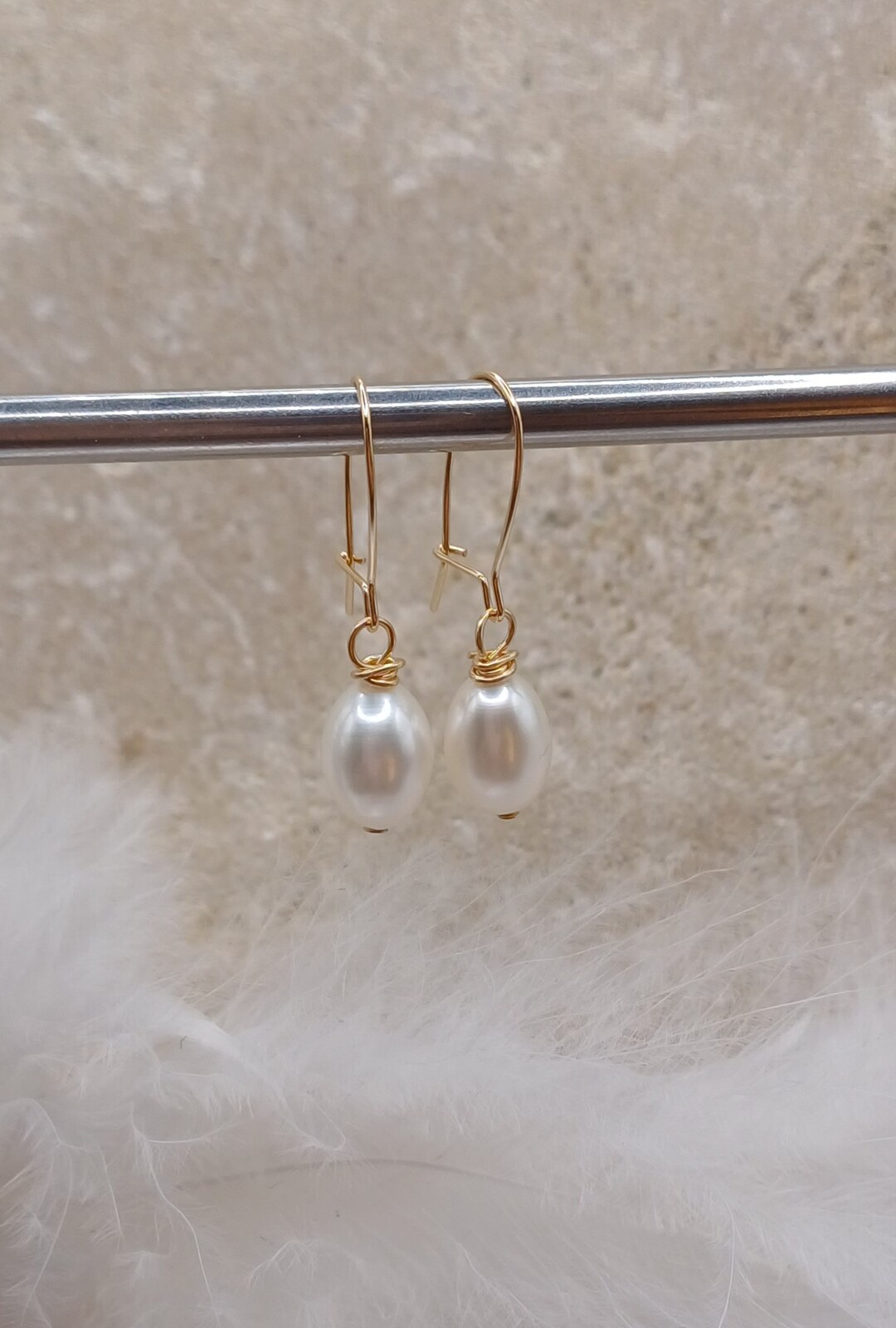 14K Gold Filled Pearl Drop Earrings, Handmade UK Jewelry Etsy UK — free download