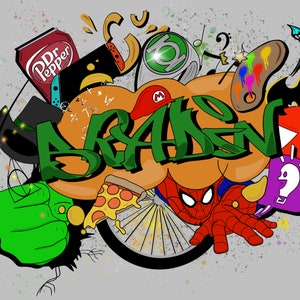 Aangepaste Graffiti Naam Art