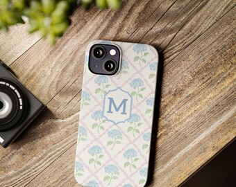 カスタマイズ可能なアジサイの携帯電話ケース - 花柄保護カバー、パーソナライズされたギフト