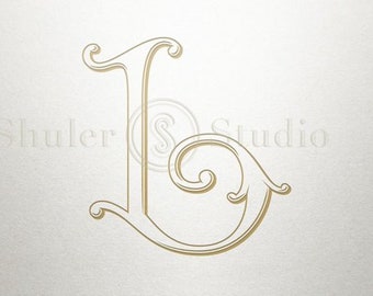 Single Antique Letter - L - Antique Letter - Digital