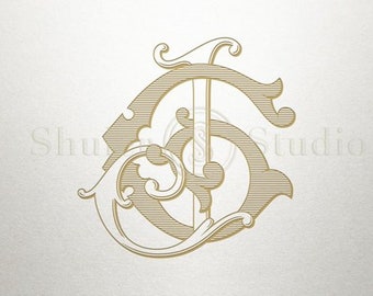 Wedding Monogram Logo - GJ JG - Monogram Logo - Digital