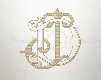 Interlocking Font Design - DJ JD - Interlocking Font - Vintage