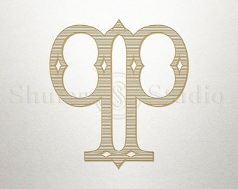 Wedding Monogram Logo -PP - Monogram Logo - Digital