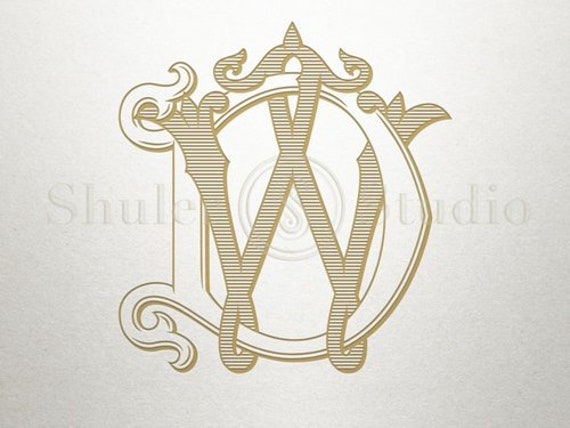 Digital Wedding Monogram GM MG Wedding Monogram Vintage 