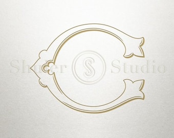 Monogramma a lettera singola - Iniziale C - Lettera singola - Vintage