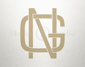 Printable Monogram Design - GN NG - Printable Monogram - Custom