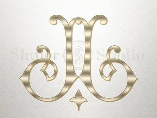 Interlocking Font Design - JJ - Interlocking Font - Vintage - Etsy