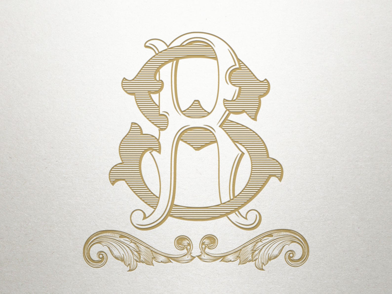 Monogram Scroll Design - Monroe Scroll - Scroll Design - Digital - Etsy