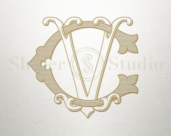 Interlocking Monogram Design - CV VC - Monogram Design - Vintage