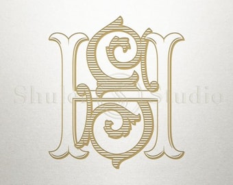 Interlocking Monogram Design - HS SH - Interlocking Monogram - Vintage