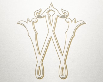 Lettera vintage singola - W - Lettera vintage - Digitale