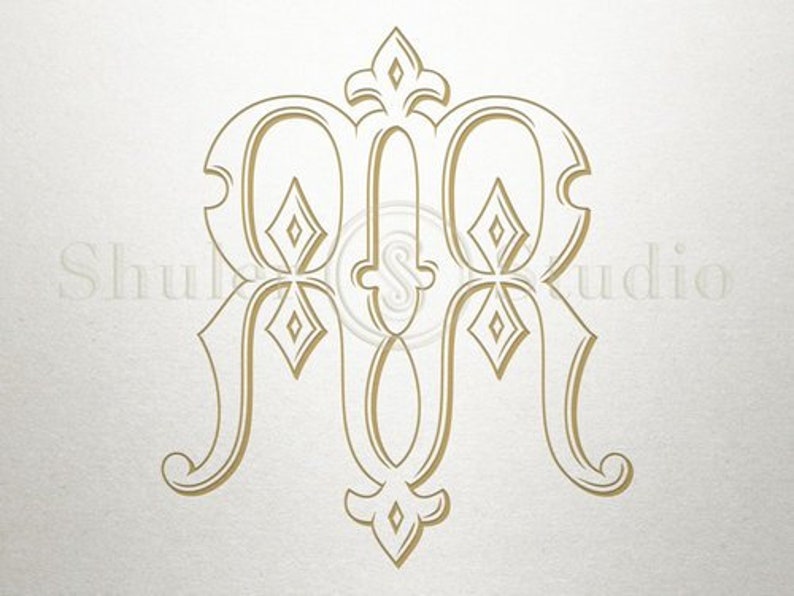 Regal Monogram Design RR Regal Monogram Digital image 1