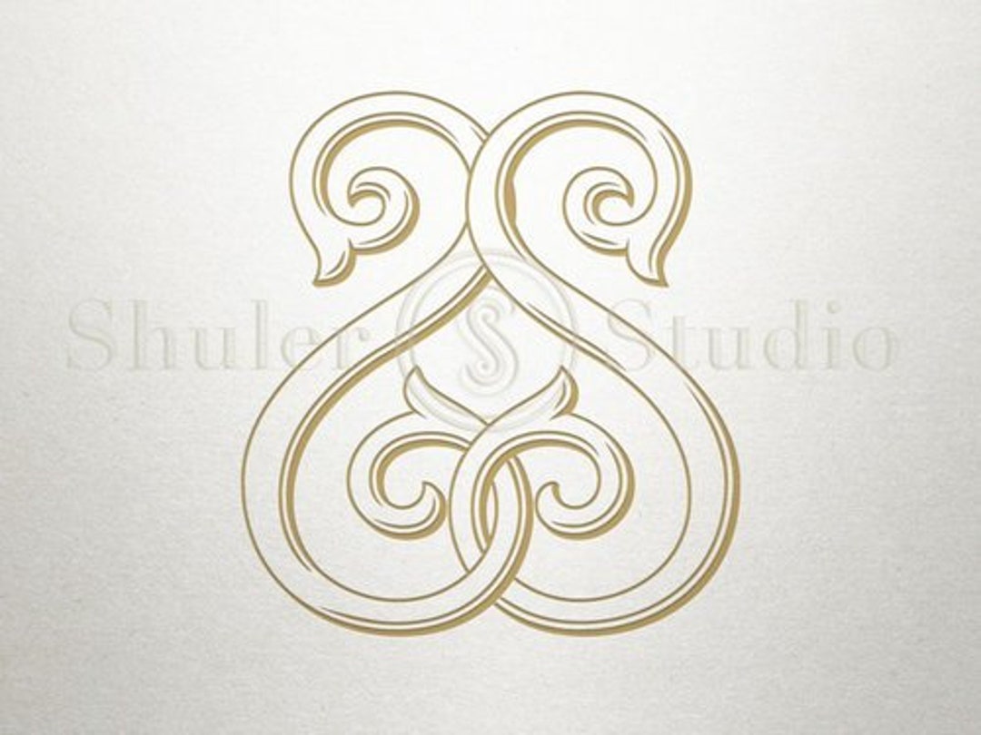 Interlocking Logo Design SS Interlocking Logo Antique Etsy