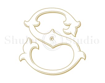 Lettera vintage singola - S - Lettera vintage - Digitale