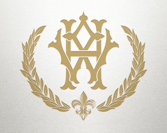 Monogram Laurel Design  - New Orleans Laurel -  Laurel Design - Digital