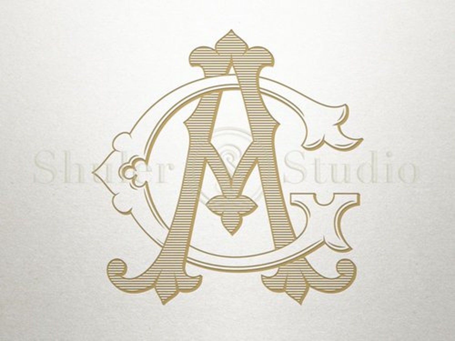 Interlocking Monogram AG GA Wedding Monogram Digital - Etsy