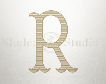 Digital Antique Letter - R - Antique Letter - Vintage