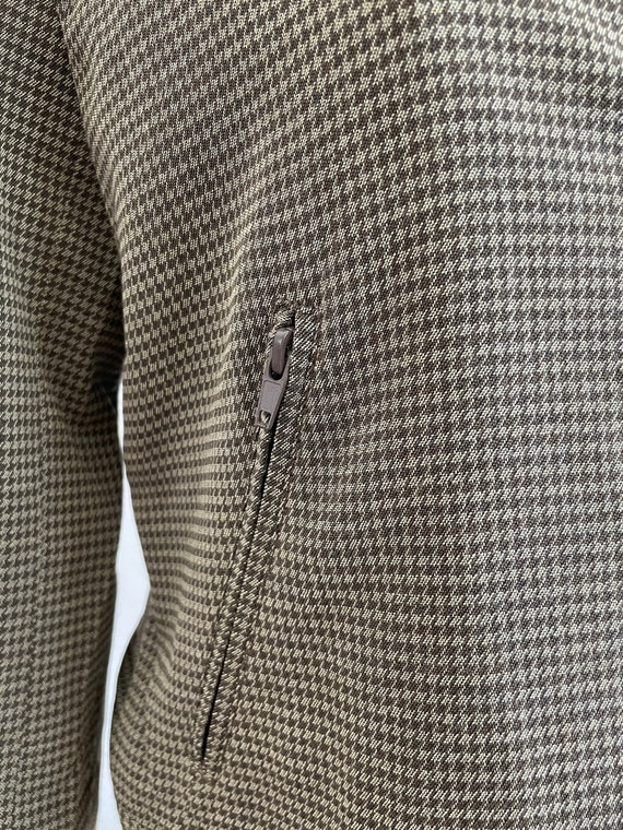 Vintage Emanuel Ungaro Liberte  Micro Houndstooth Bomber Jacket