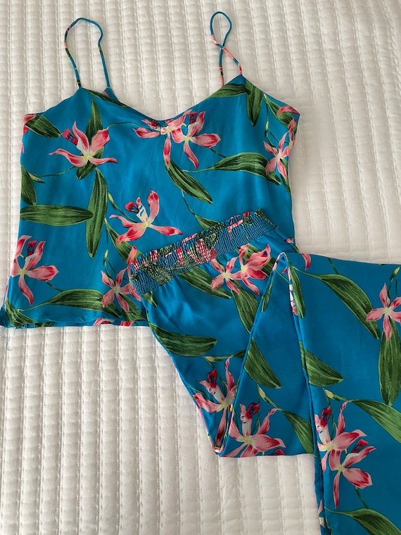 Vintage 1980’s Eeni Meeni Hawaiian Orchid Print  C