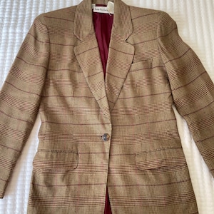 Vintage 1990’s Anne Klein Plaid Blazer Suit Jacket