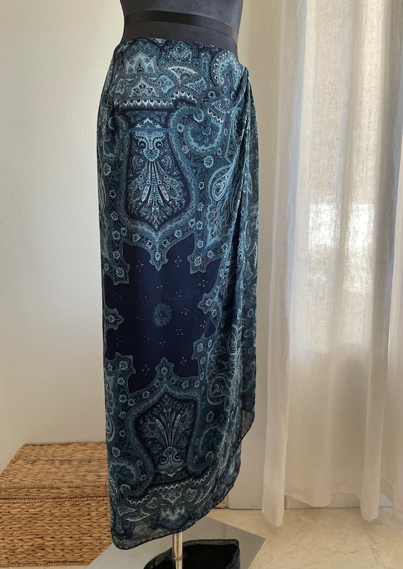 Vintage ‘90s/ Y2K Emanuel Ungaro Silk Wrap Sarong… - image 2