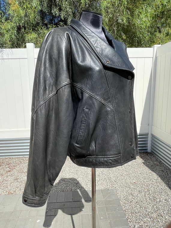 Vintage 1990’s Black Leather Jacket - image 3