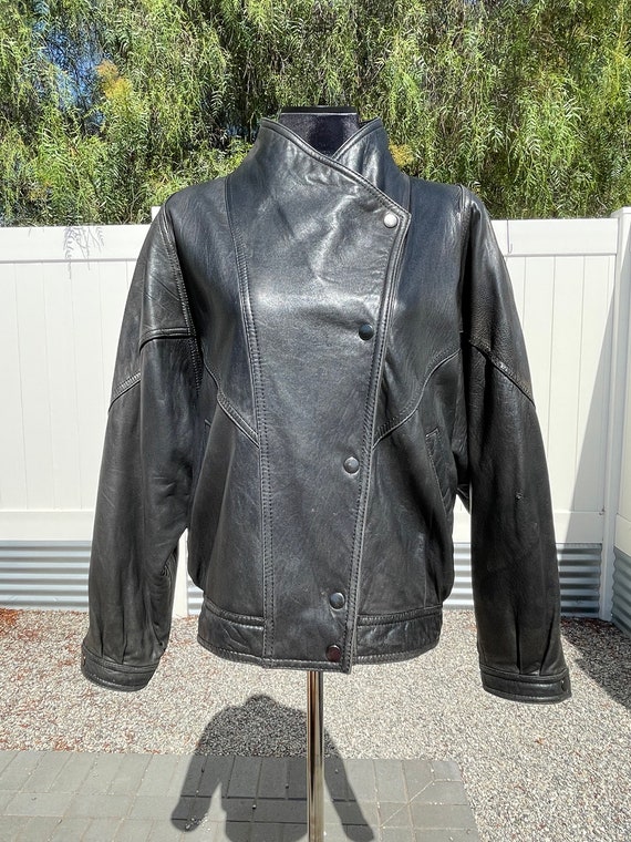 Vintage 1990’s Black Leather Jacket - image 4