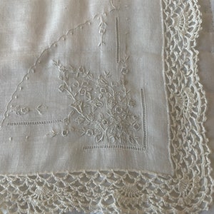 Antique Victorian Cotton Handkerchief