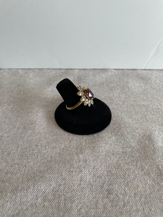 Vintage Amethyst and Crystal Marquis Cocktail Sta… - image 3