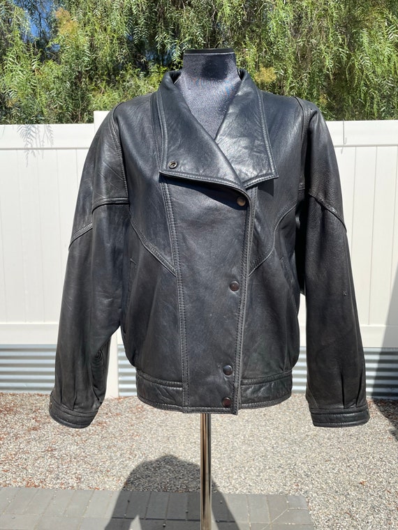 Vintage 1990’s Black Leather Jacket - image 5