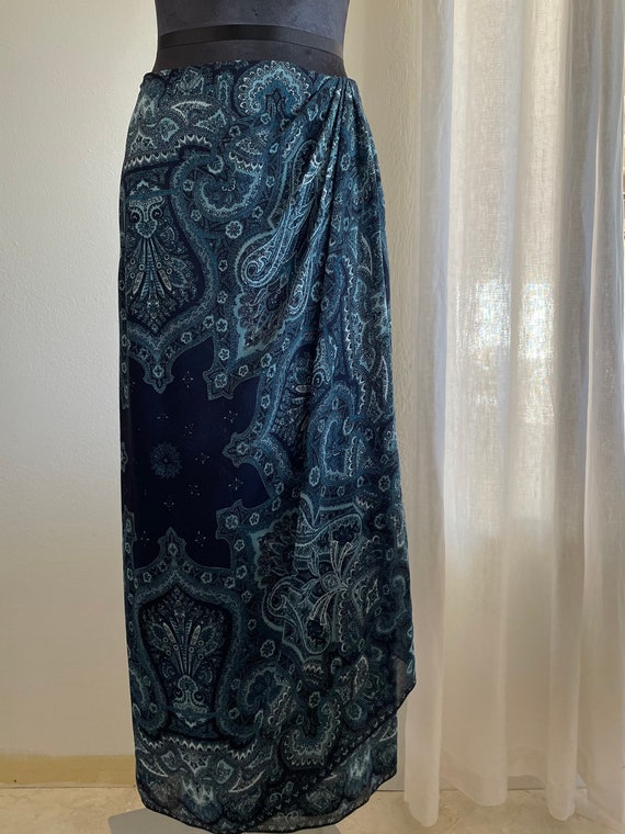 Vintage ‘90s/ Y2K Emanuel Ungaro Silk Wrap Sarong… - image 4