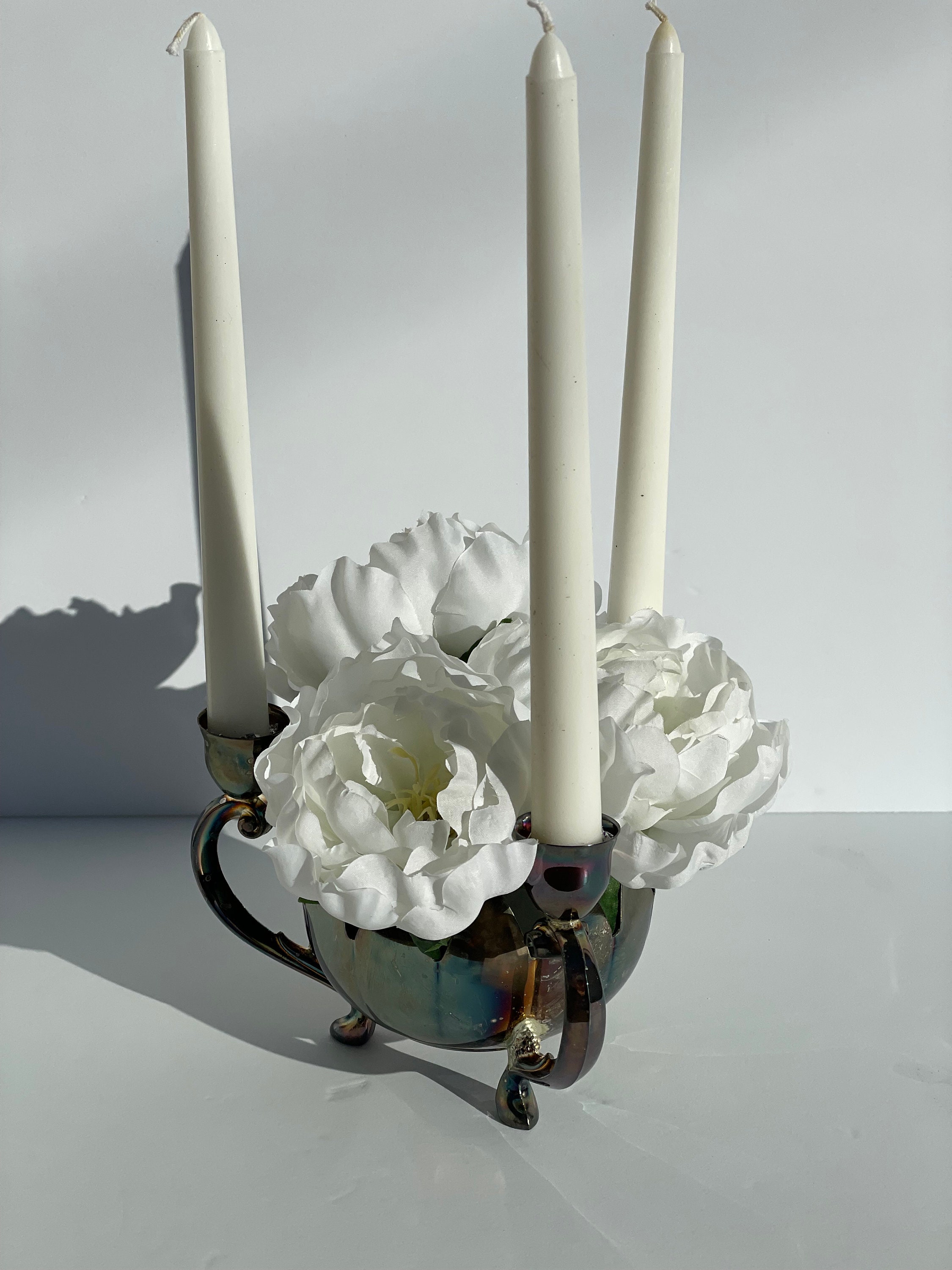 Glad Find - Handmade Ceramic Floral Frog / Mini Taper Holder — The Glad  Suite