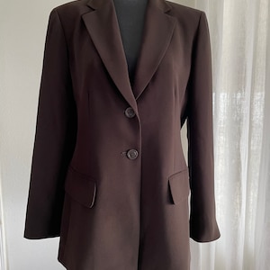 Vintage 1990s Emanuel Ungaro Chocolate Brown Pant Suit