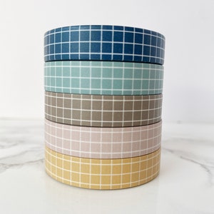 Grid Washi Tape 10mm x 10meters | Masking Tape, Decorative Tape | Minimal Planning, Bullet Journaling, Planners, Hobonichi | Neutral Washi