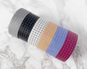 Grid Washi Tape 15mm x 10meters | Masking Tape, Decorative Tape | Minimal Planning, Bullet Journaling, Planners, Hobonichi