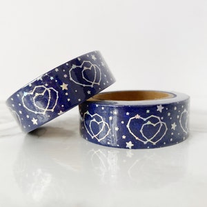 Heart Constellation HOLO FOILED Washi Tape 15mm x 10meters | Masking Tape, Decorative Tape | Galaxy Washi, Star Washi | Planners, Hobonichi